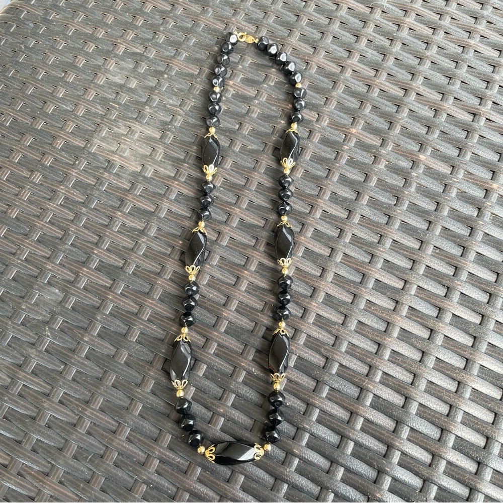 Vintage Trifari Black Necklace